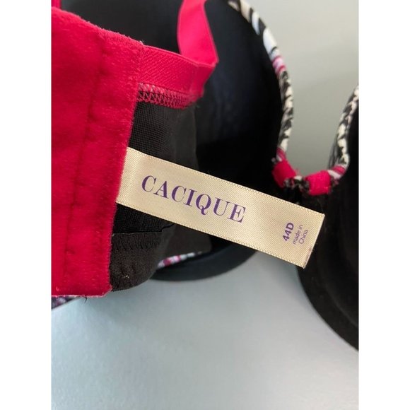 Cacique women's 44D red paisley patterned underwire padded bra - Picture 4 of 5